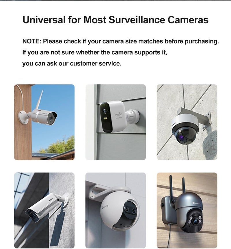 FINXRoll غطاء كاميرا مراقبة أمان خارجي 2 عبوة لحماية من الشمس والمطر لكاميرات CCTV - Image 5